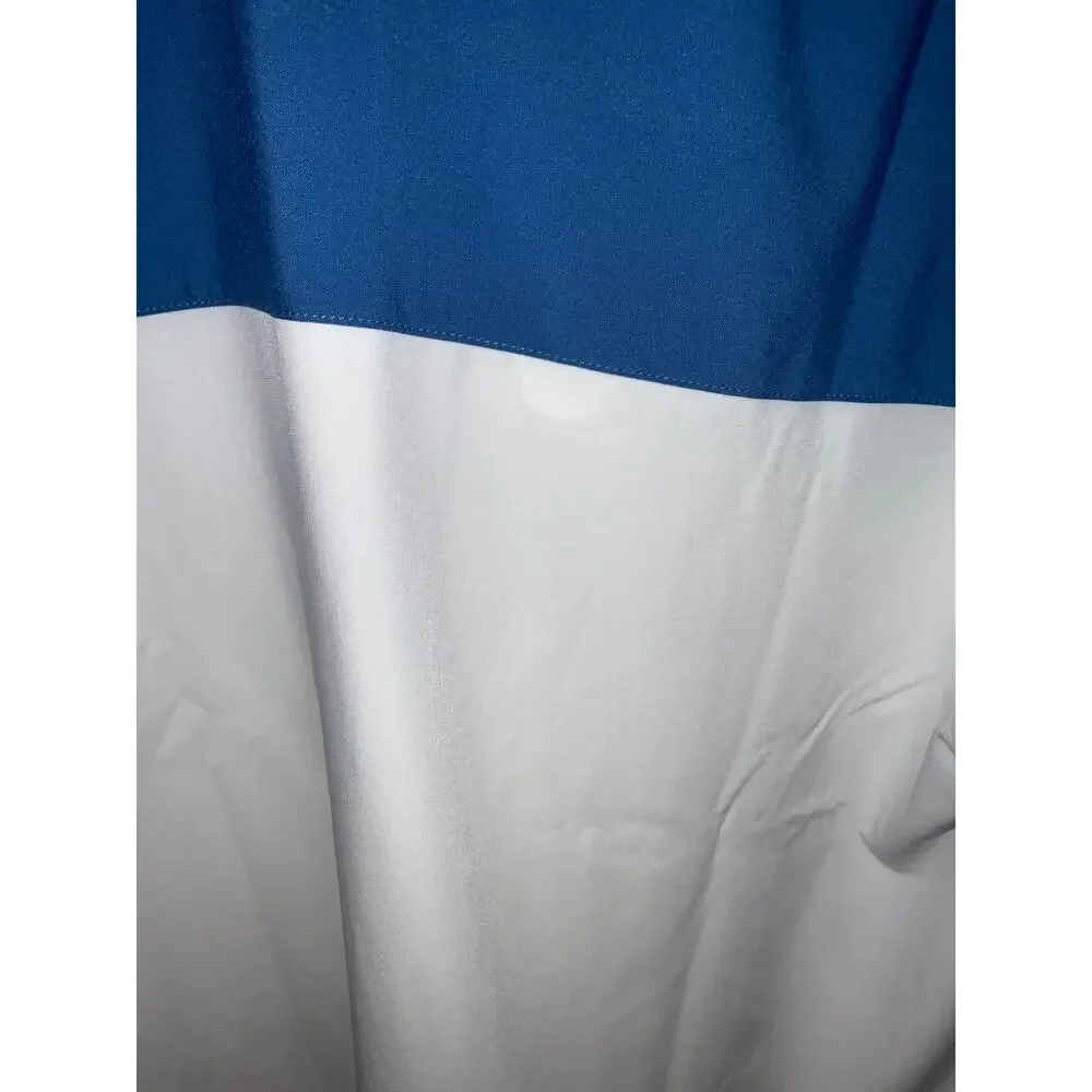 Greg Norman Women's Blue White Floral Clubhouse Quarter Zip Jacket Size L